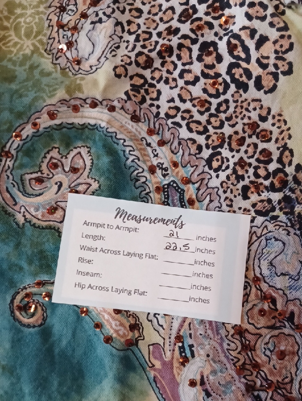 Gaudy Couture Paisley Animal Print Denim Jacket Rhinestones Button Front Sz M - Picture 15 of 15